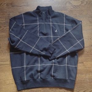 Nautica navy blue mock neck quarter zip sweatshirt size XXL